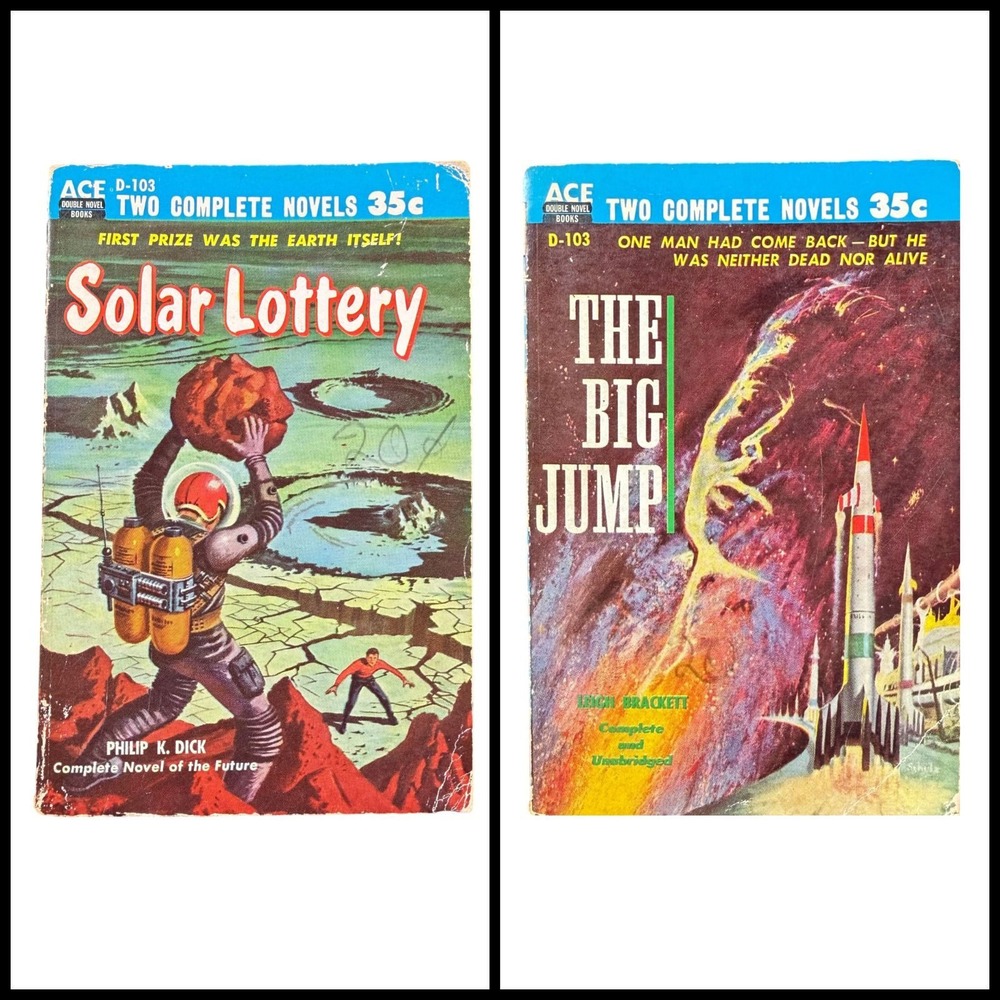 Solar Lottery Philip K Dick Leigh Brackett Ace Double D-103 1955 First Edition